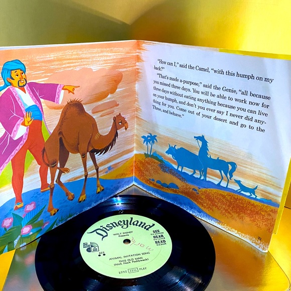 WALT DISNEY 1968 DISNEYLAND RECORD & 24 PAGE BOOK HOW THE CAMEL GOT HIS HUMP 7” - Picture 11 of 16